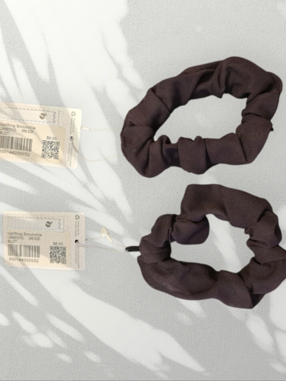 lululemon athletica Deep Brown Fabric Scrunchie Duo